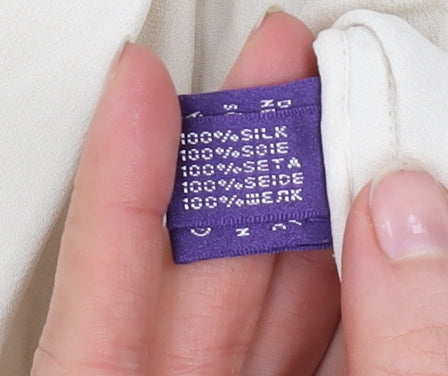 Womens UK Size 10 Ralph Lauren Beige Silk Blouse