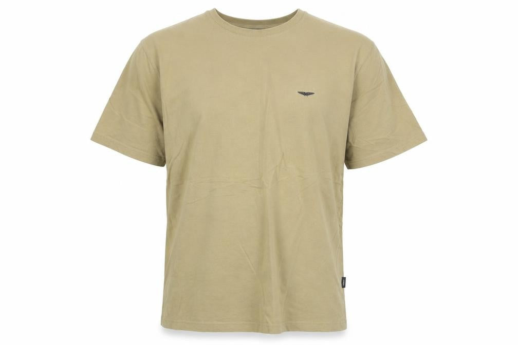 Police Men's Beige XL Crew Neck Cotton T-Shirt