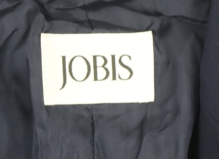 Jobis Women's Blue Wool Classic Blazer Size 10 Workwear Jacket
