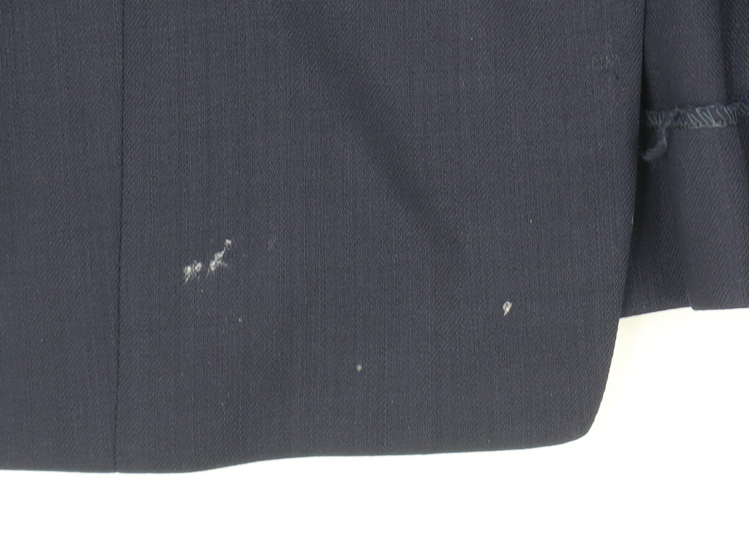 Jobis Women's Blue Wool Classic Blazer Size 10 Workwear Jacket