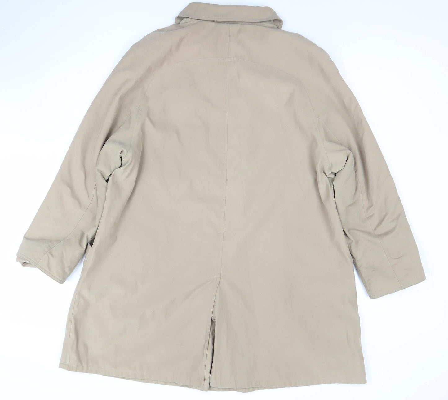 Richards Women Beige Cotton Button Trench Coat Size L