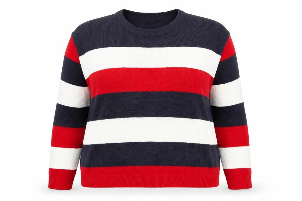 Brave Soul Women's Multicoloured Striped Crew Neck Jumper Size 16