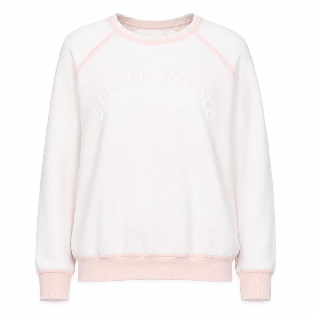 Next Women Pink White San Francisco Pullover Sweatshirt Size 8