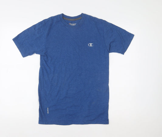 Champion Men’s Blue Vapor Cotton Regular Fit Crew Neck T-Shirt Size S