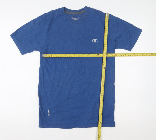 Champion Men’s Blue Vapor Cotton Regular Fit Crew Neck T-Shirt Size S