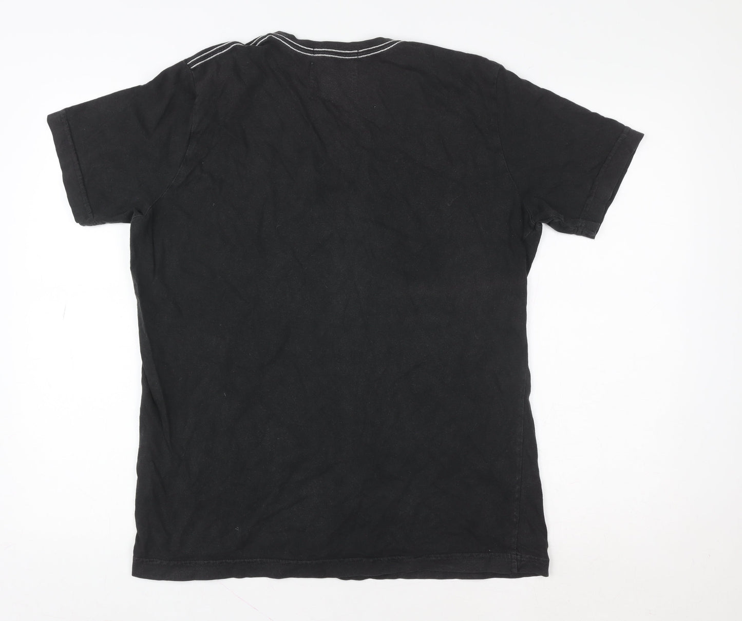 Tiger of Sweden Men's Black Cotton Crew Neck Logo T-Shirt Size L