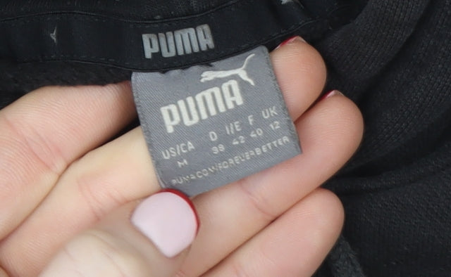 Womens UK M Regular PUMA Black Pullover Hoodie