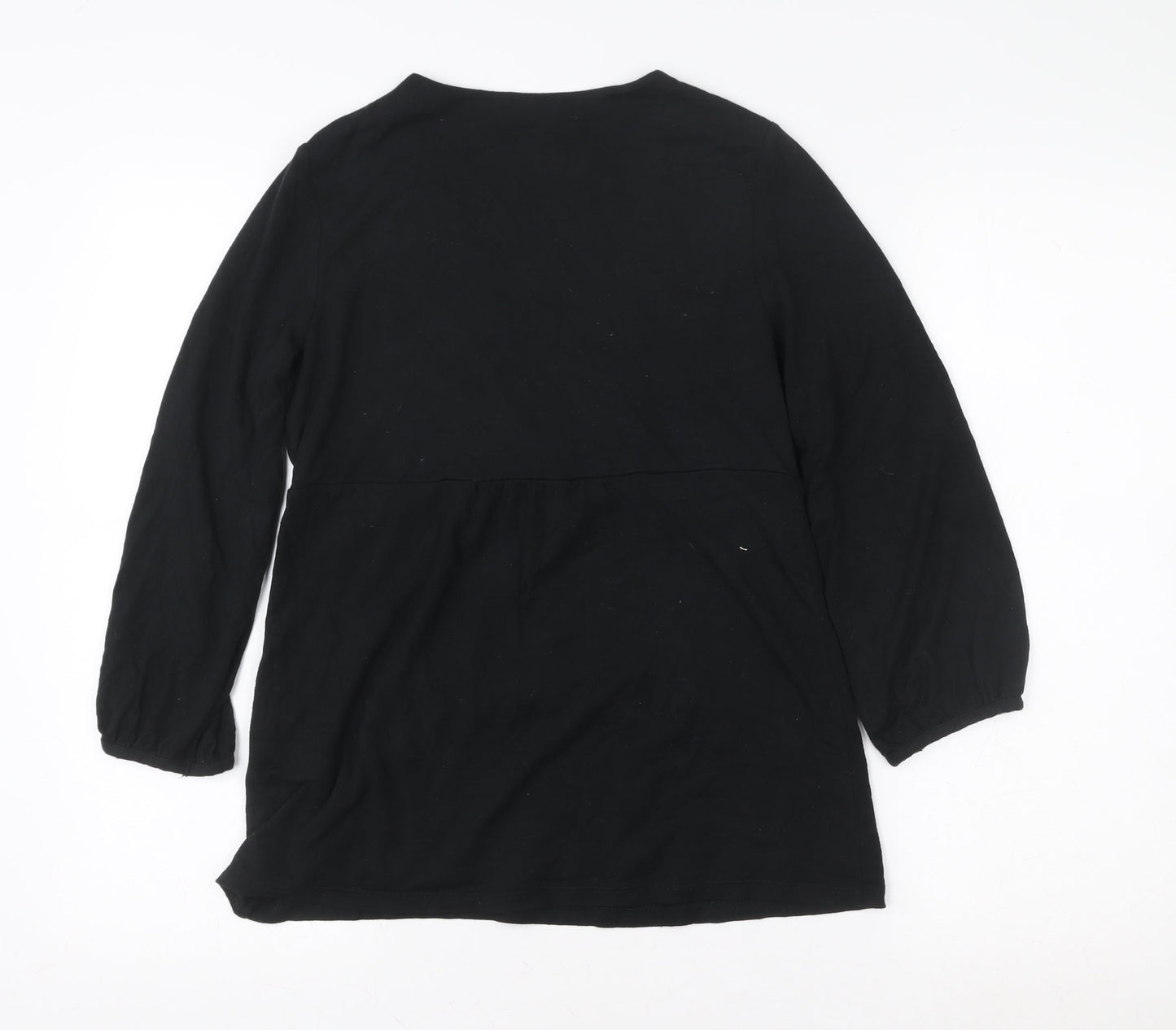 Womens UK Size 12 Boden Black Cotton Blouse