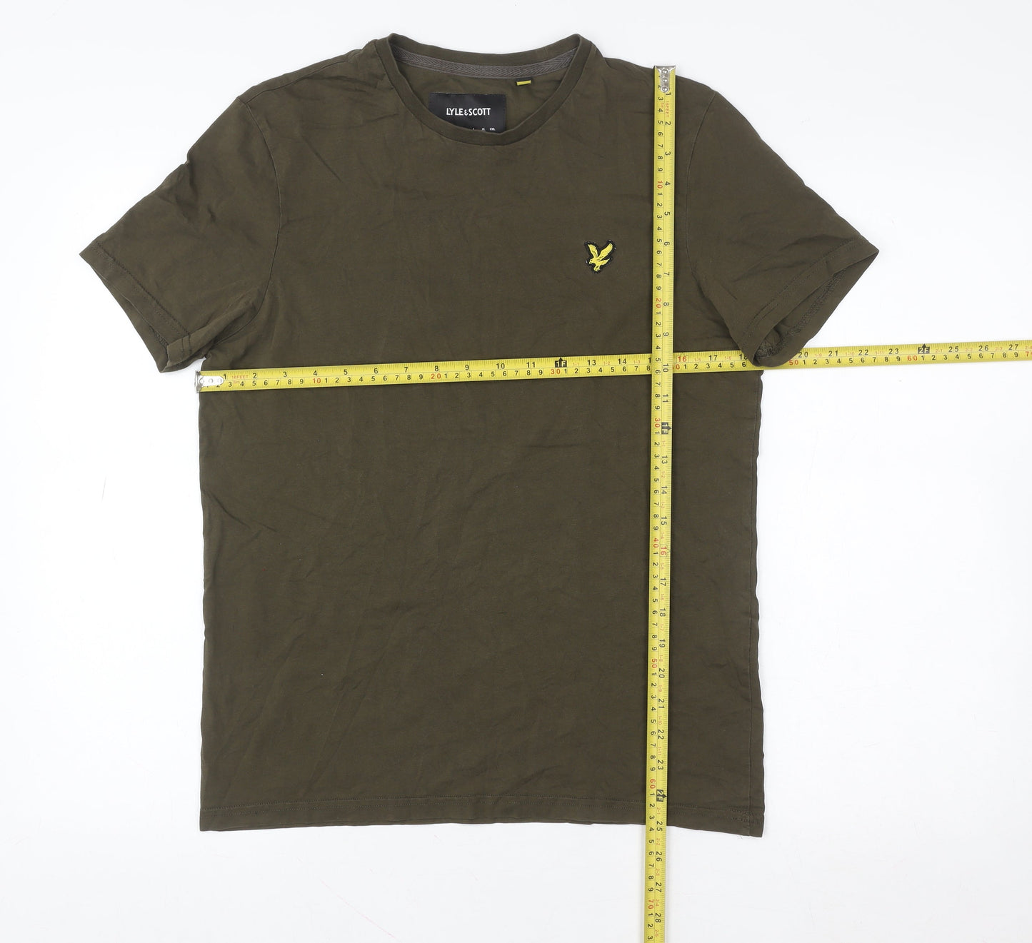 Mens UK Size S Lyle & Scott Green  Cotton T-Shirt