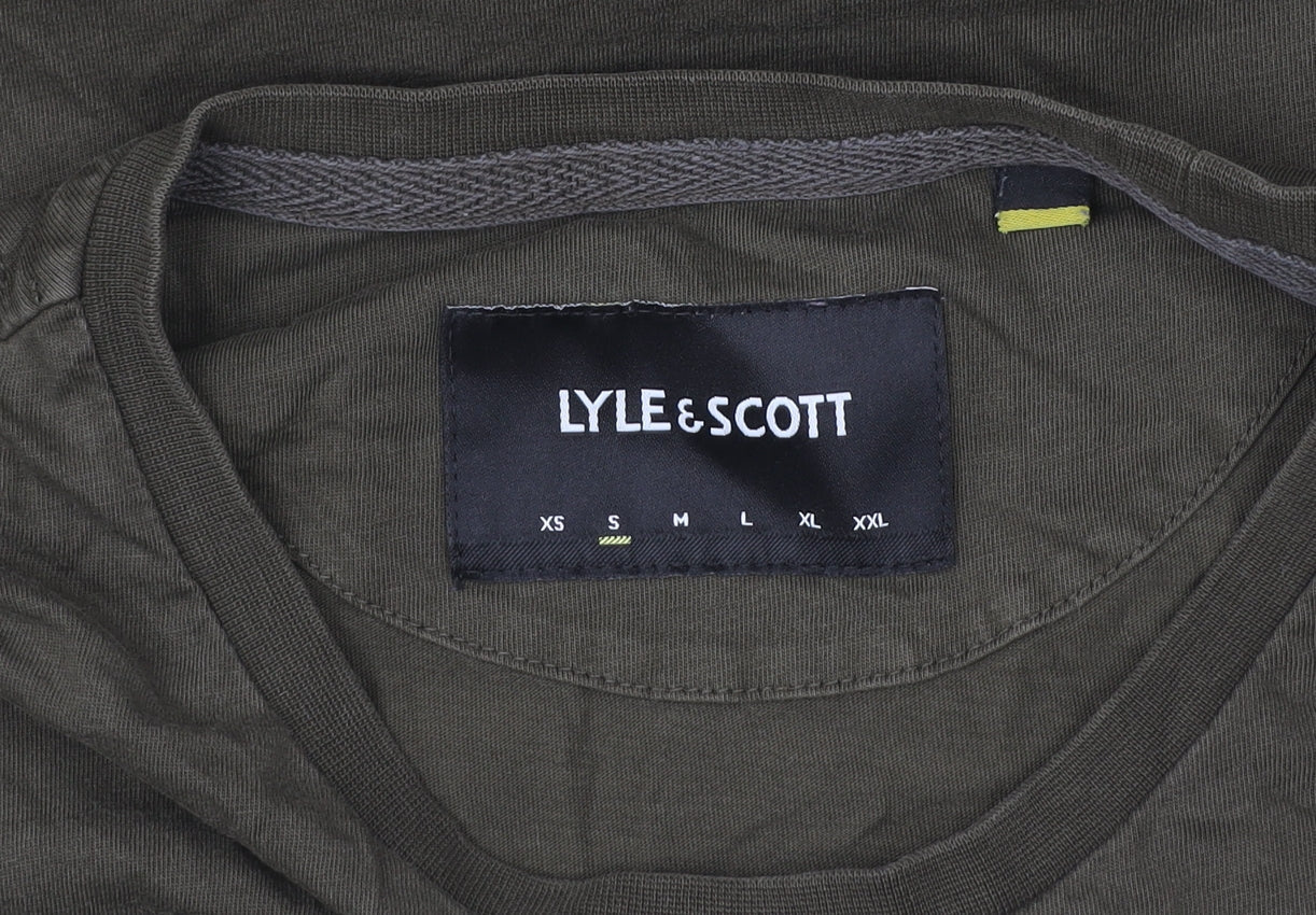 Mens UK Size S Lyle & Scott Green  Cotton T-Shirt