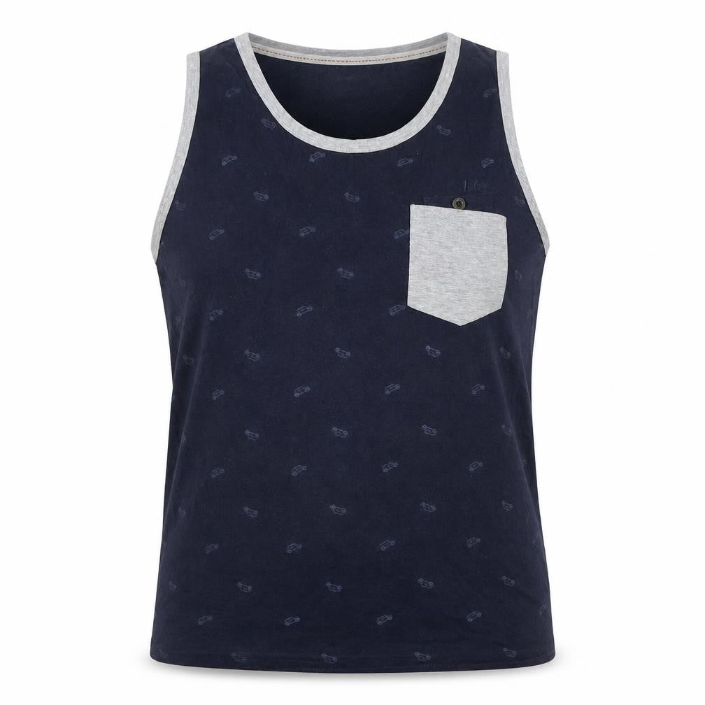 Unisex Adultss UK Size L Lee Cooper Blue Cotton Tank