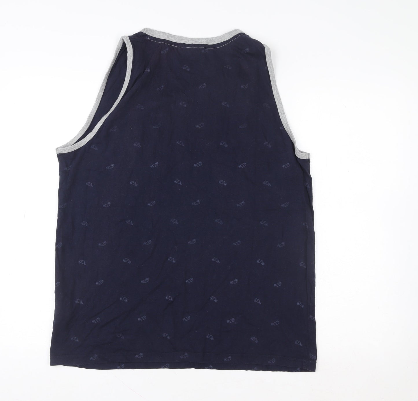 Unisex Adultss UK Size L Lee Cooper Blue Cotton Tank