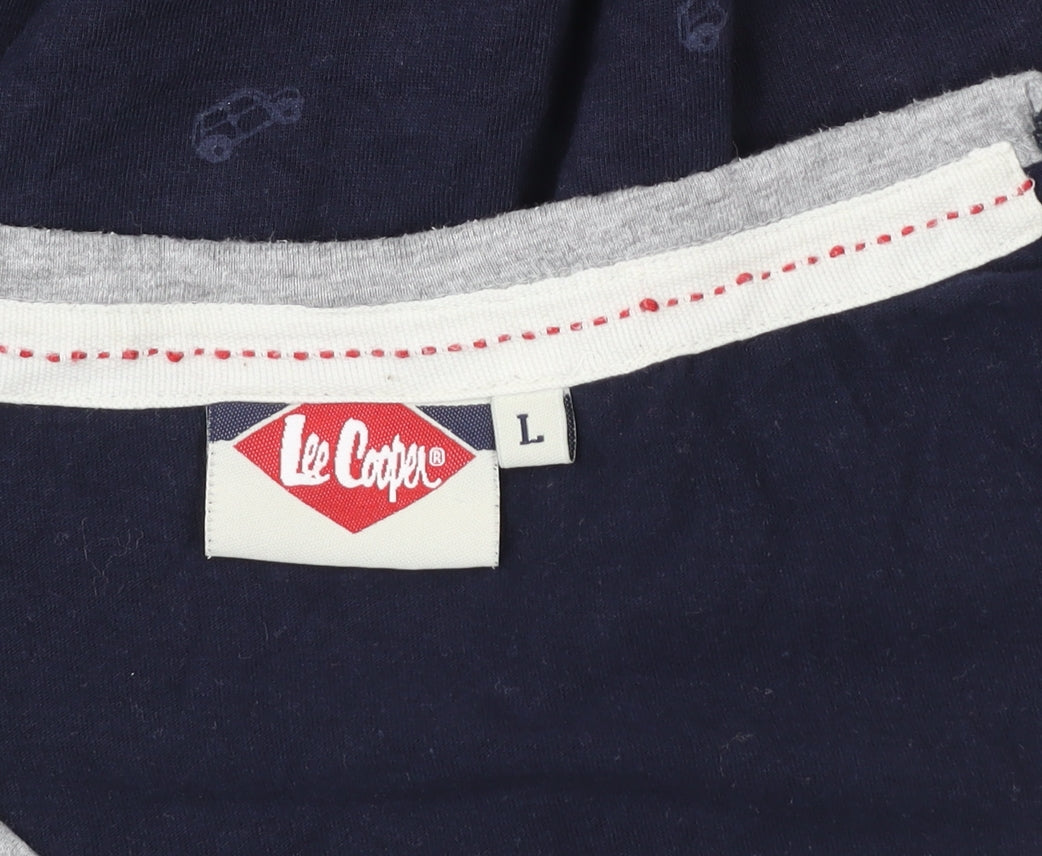 Unisex Adultss UK Size L Lee Cooper Blue Cotton Tank