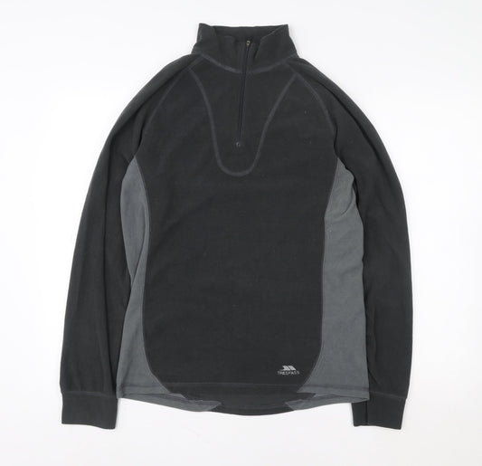 Mens UK M Regular Trespass Black Pullover Sweatshirt
