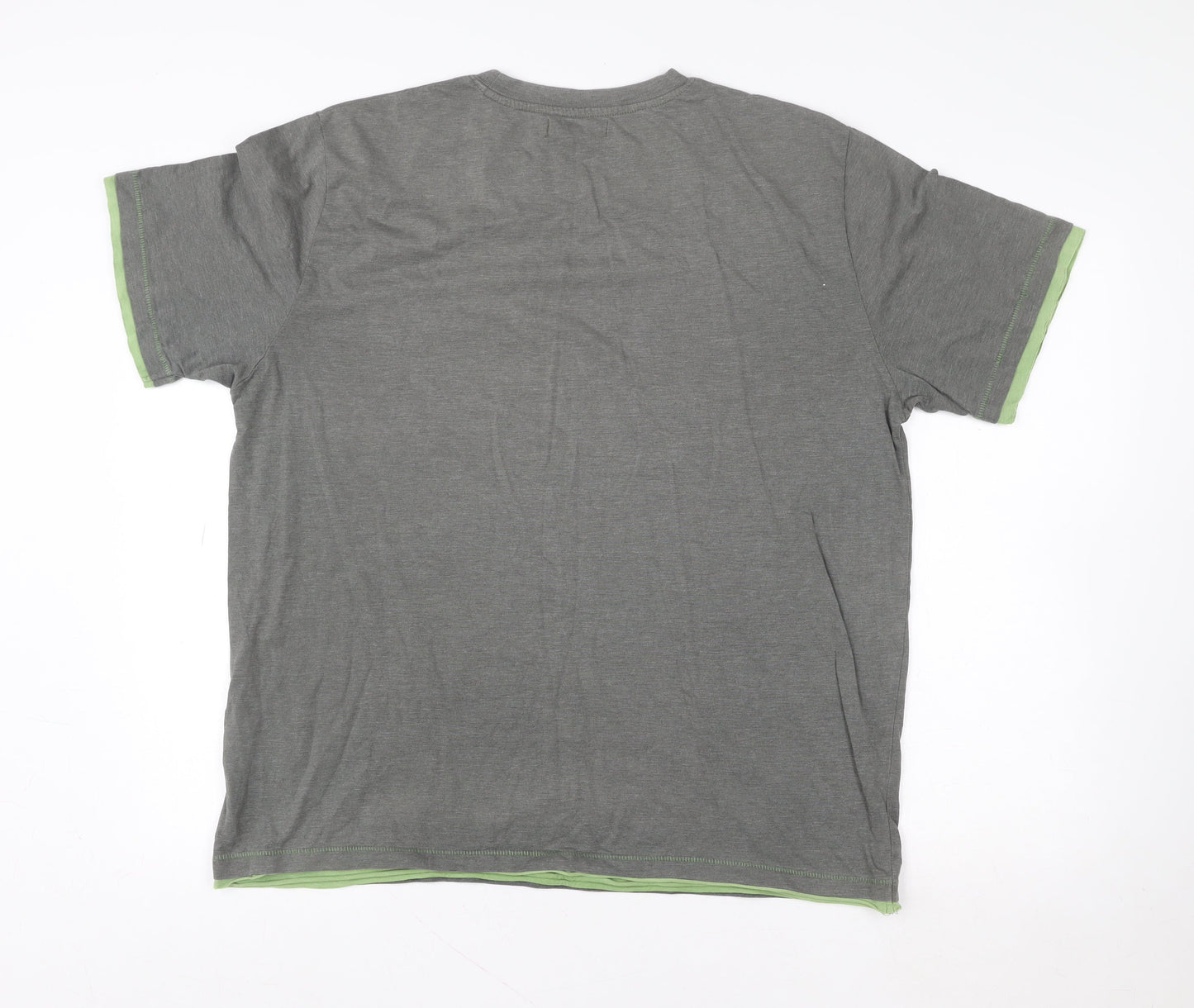 Alssr Unisex Grey Cotton Crew Neck XL T-Shirt