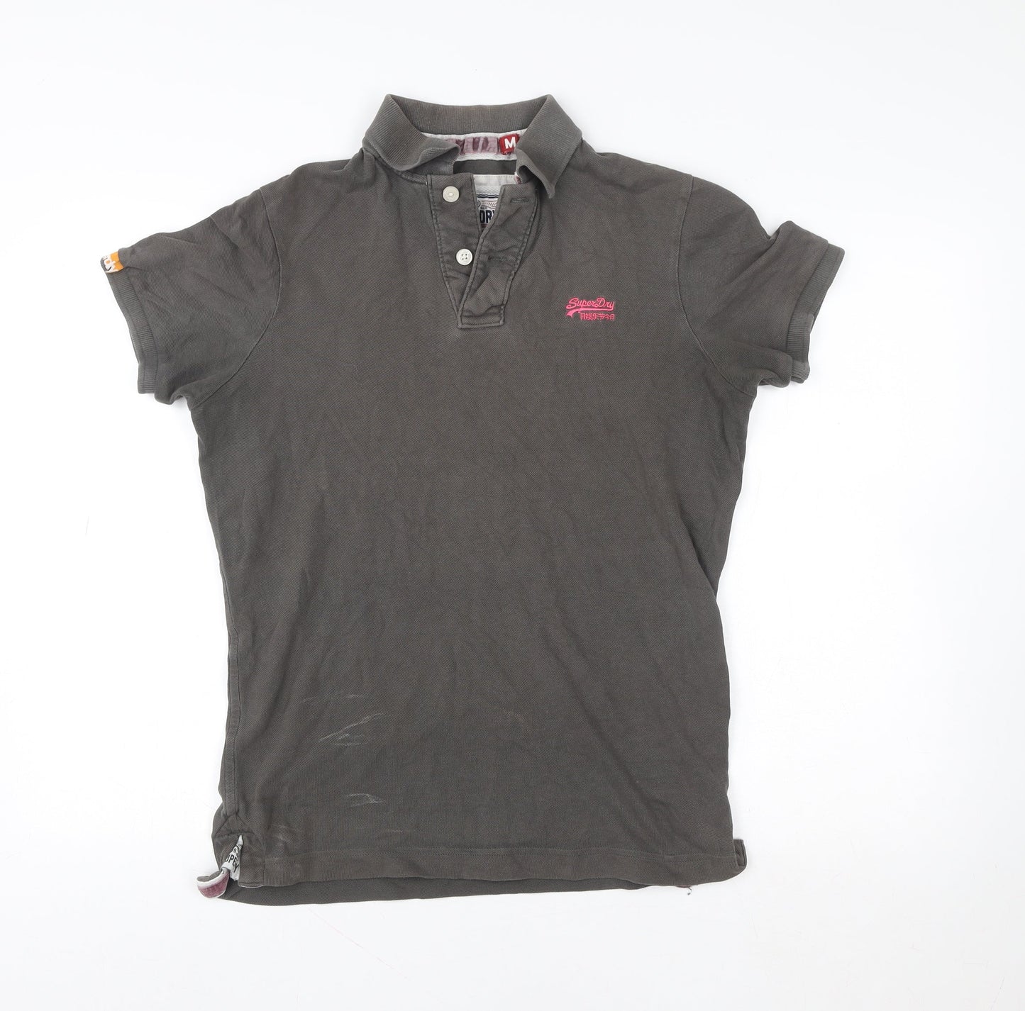 Superdry Men's Brown Slim Fit Short Sleeve Polo Shirt M