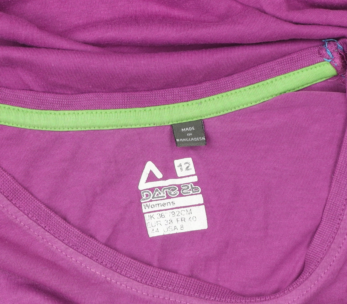 Womens UK Size 12 Dare 2B Purple Cotton T-Shirt