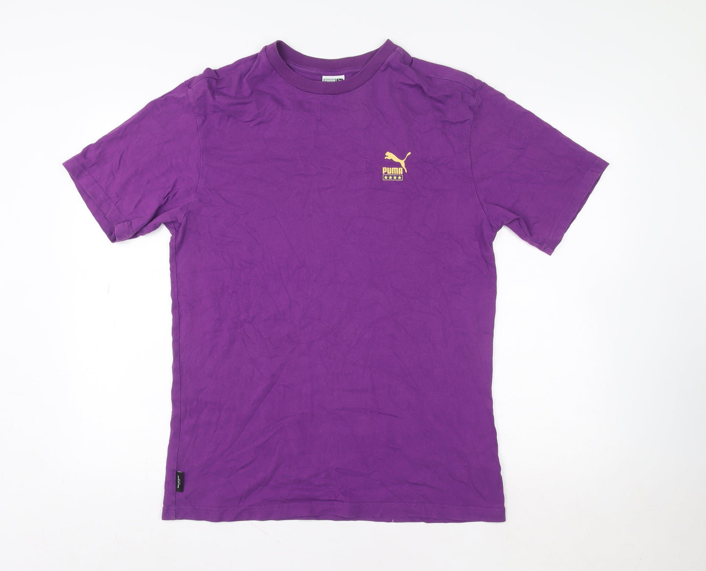 Womens UK Size S PUMA Purple Cotton T-Shirt