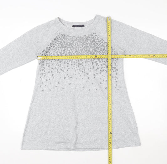 Marks and Spencer Womens Grey Sequin Embellished Pullover Sweatshirt UK 12
