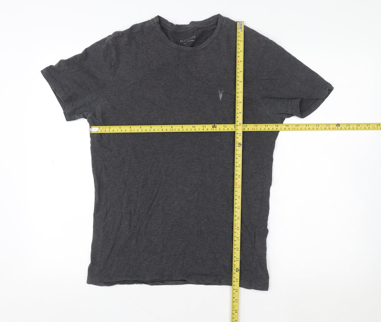 Mens UK Size S AllSaints Grey  Cotton T-Shirt
