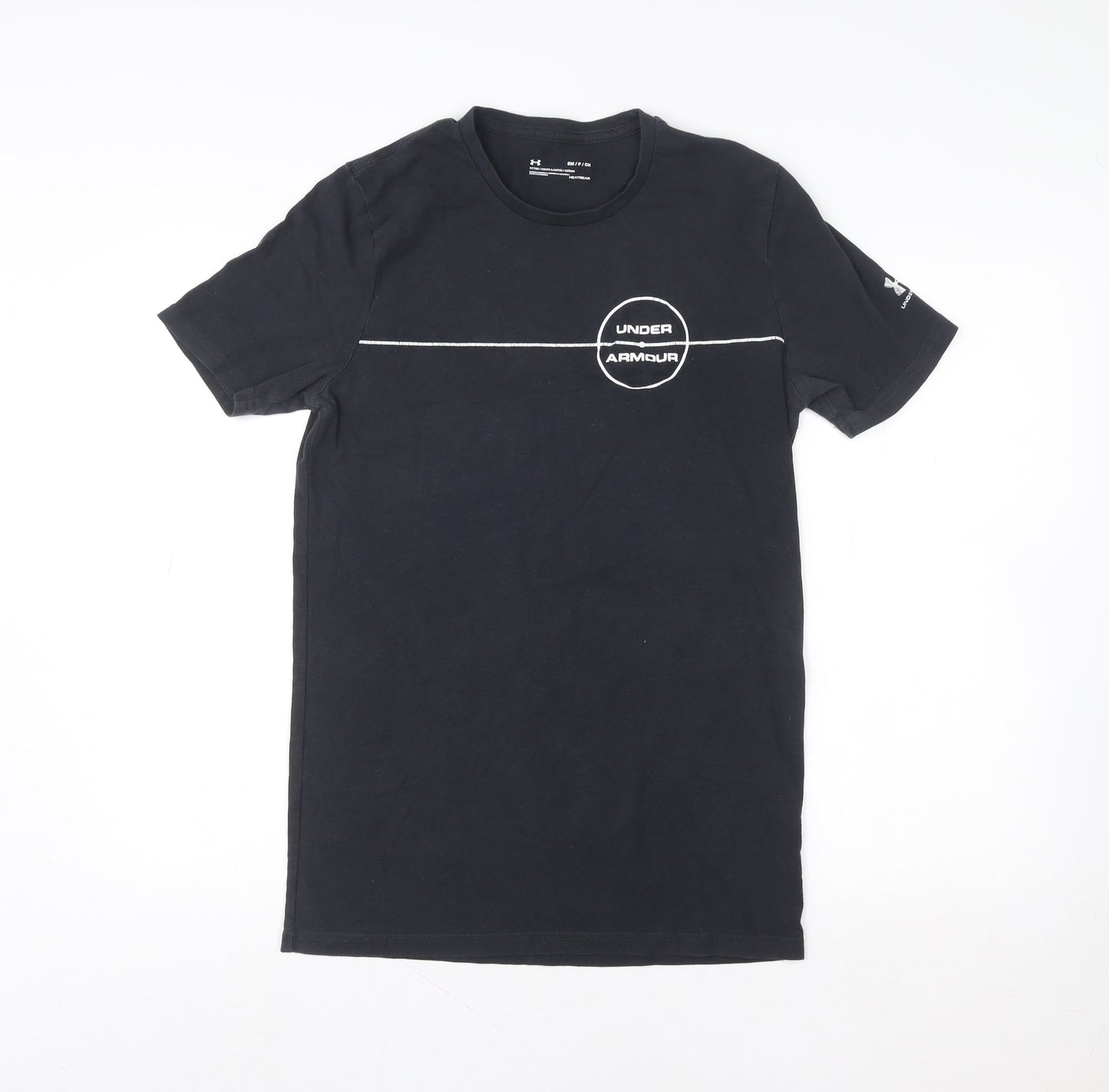 Mens UK Size S Under armour Black  Cotton Blend T-Shirt