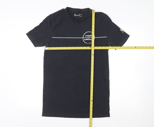 Mens UK Size S Under armour Black  Cotton Blend T-Shirt