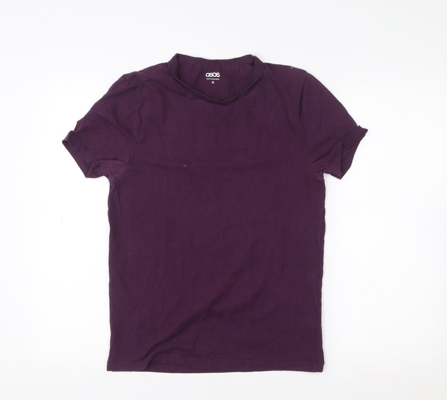 ASOS Women's Purple Cotton Short Sleeve Basic T-Shirt M