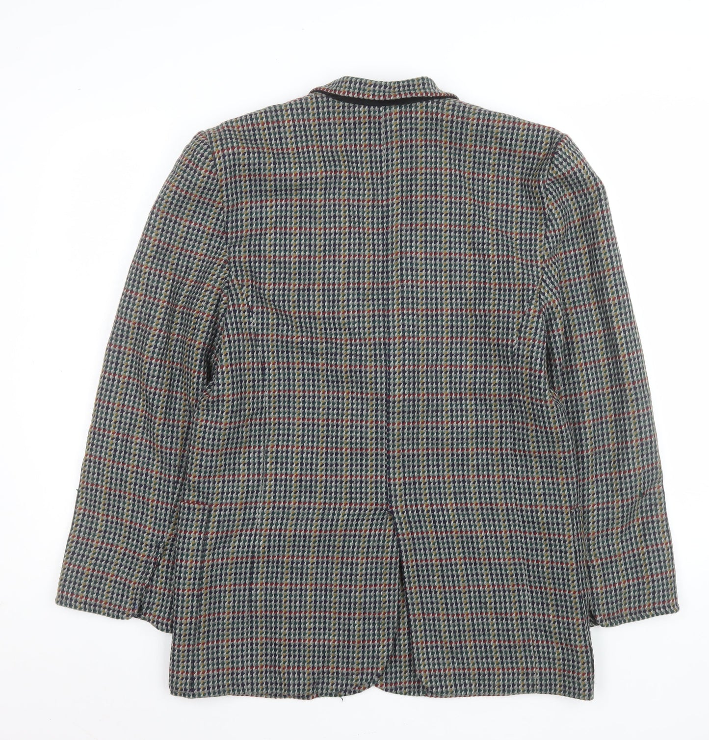 Bagutta Women Multicoloured Wool Houndstooth Blazer Size 14