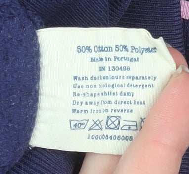 Womens UK 12 Regular Jack Wills Blue Pullover Hoodie