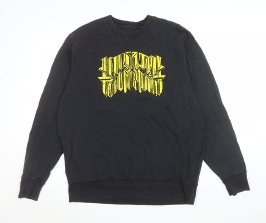 Stanley/Stella Men's Black Graphic Print Sweatshirt XL Cotton