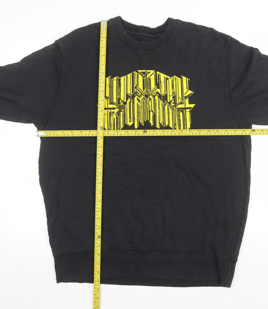 Stanley/Stella Men's Black Graphic Print Sweatshirt XL Cotton