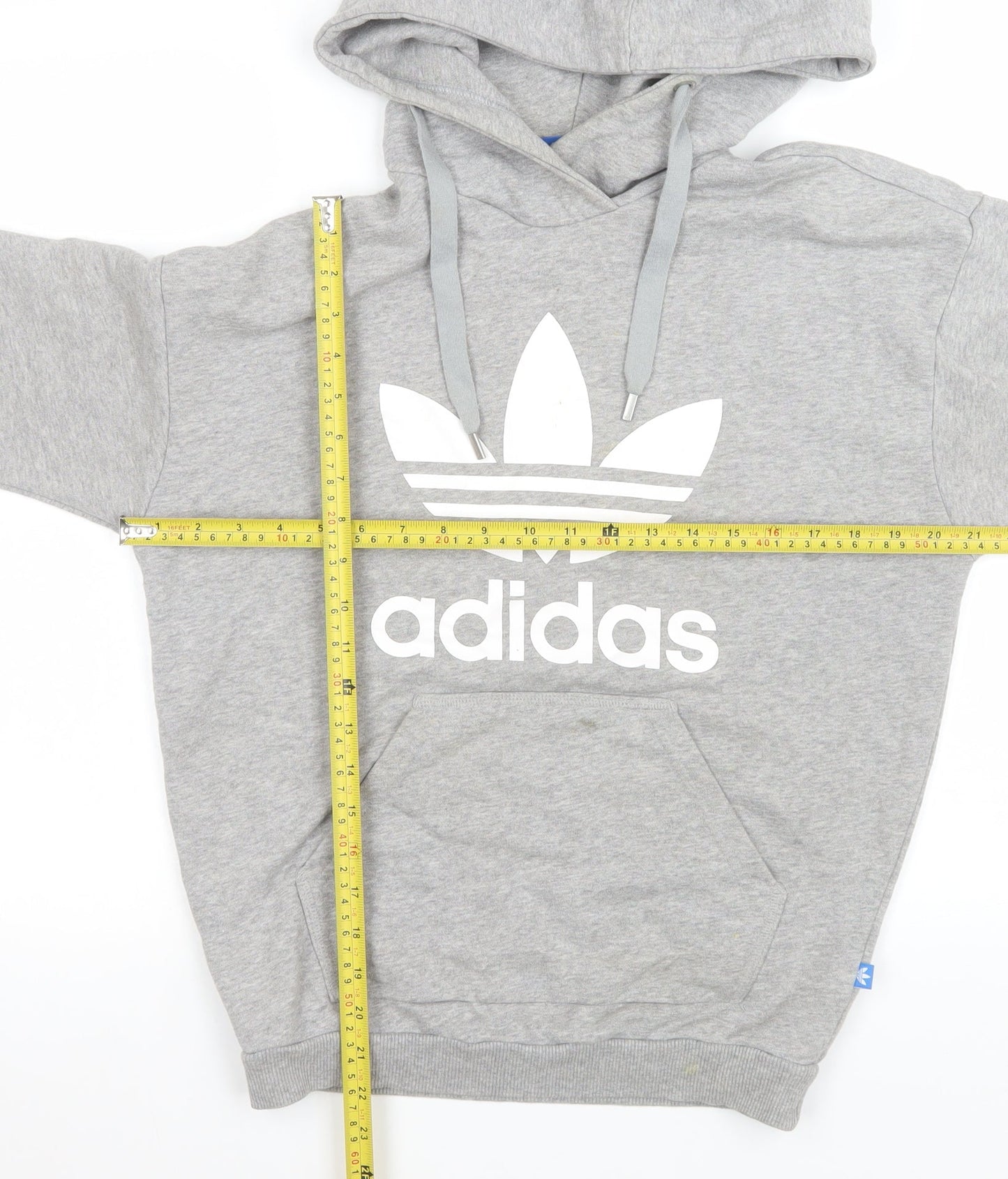 Womens UK 6 Regular adidas Grey Pullover Hoodie