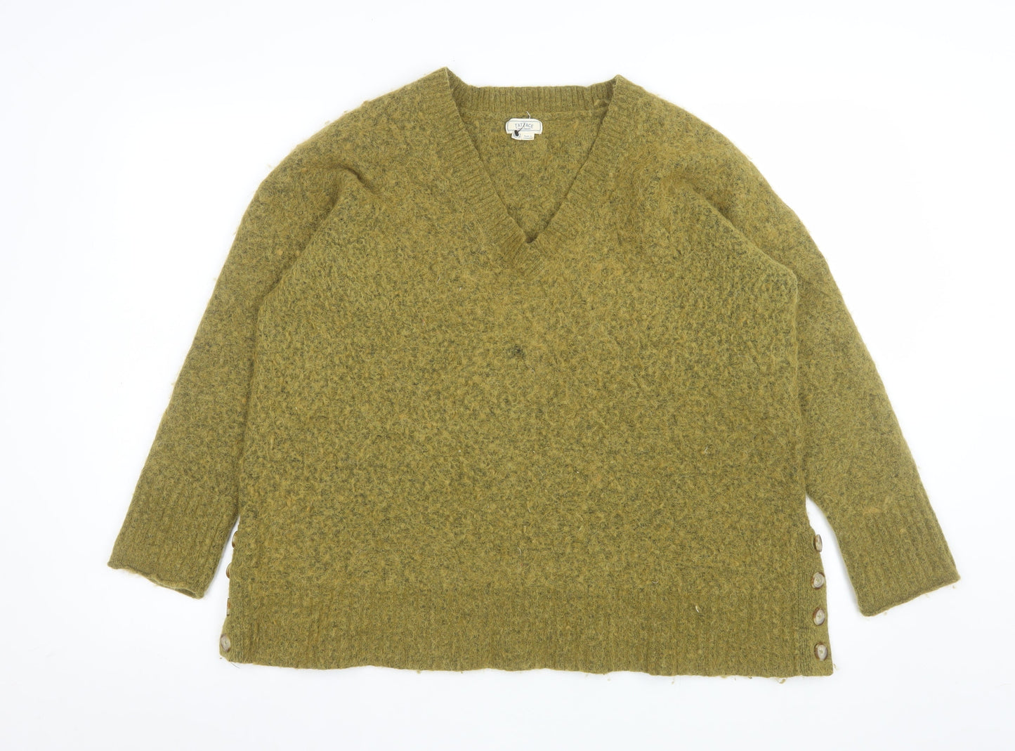 Womens UK 14 Relaxed Fat Face Green Pullover Sweatshirt