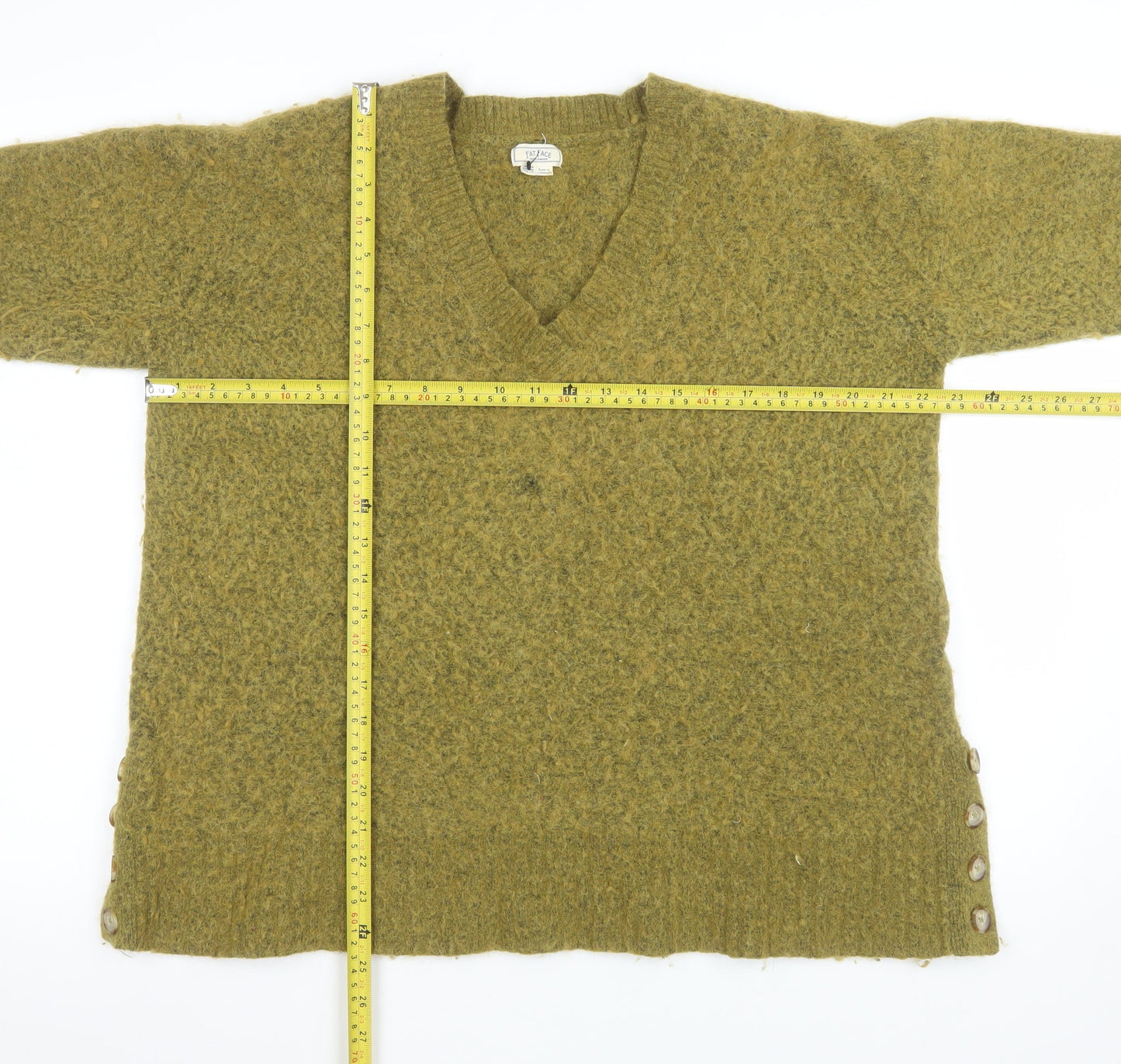 Womens UK 14 Relaxed Fat Face Green Pullover Sweatshirt