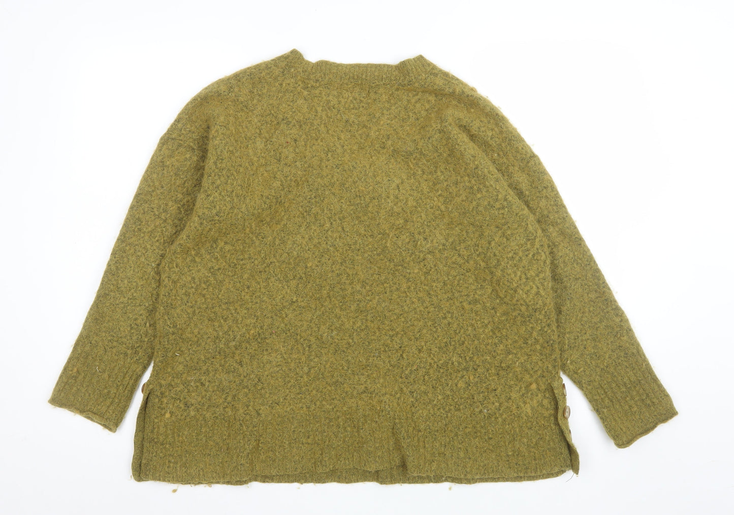Womens UK 14 Relaxed Fat Face Green Pullover Sweatshirt