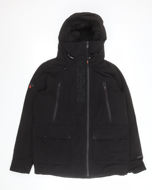 Superdry Men’s Black Medium Windcheater Puffer Jacket Hooded
