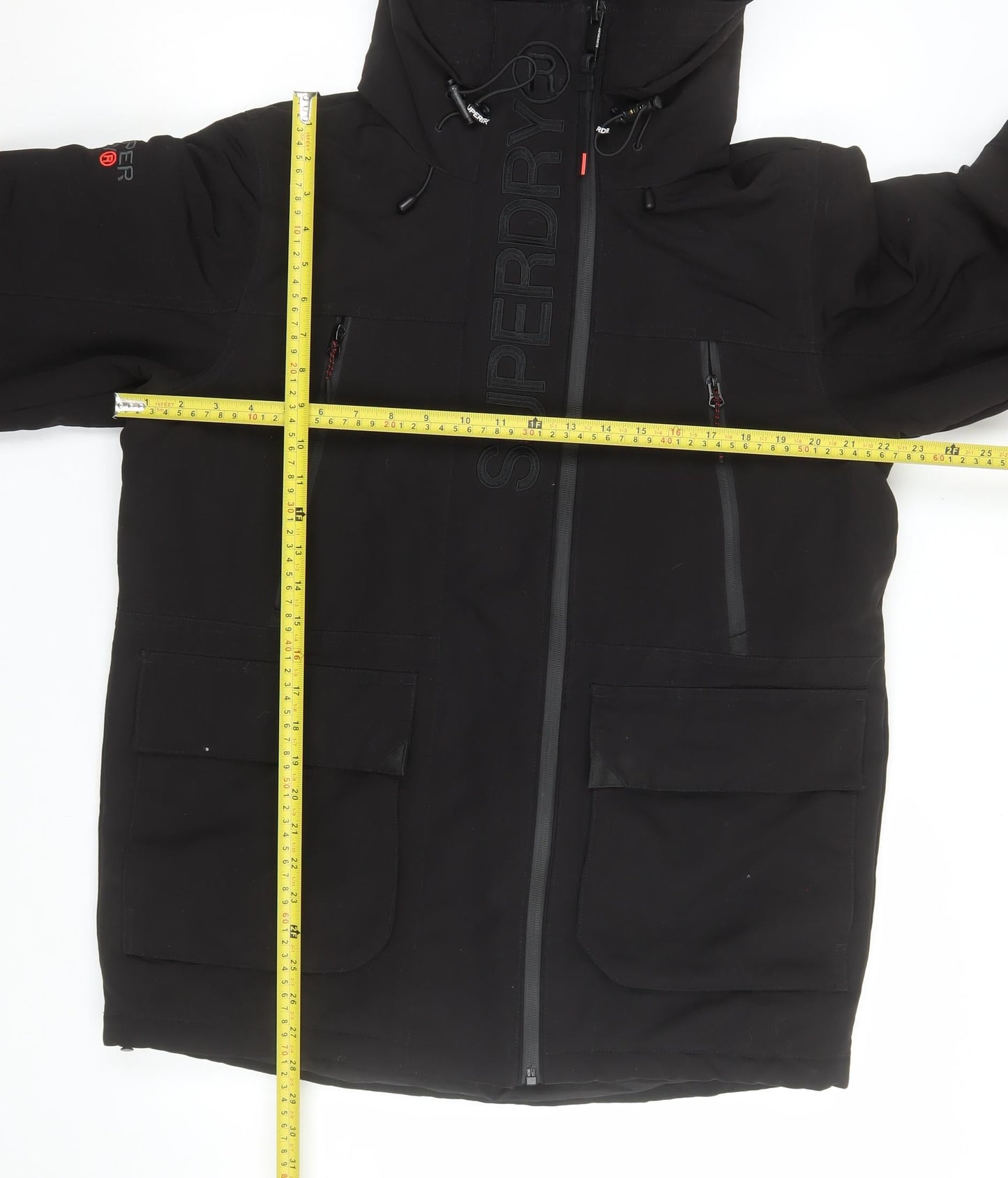 Superdry Men’s Black Medium Windcheater Puffer Jacket Hooded