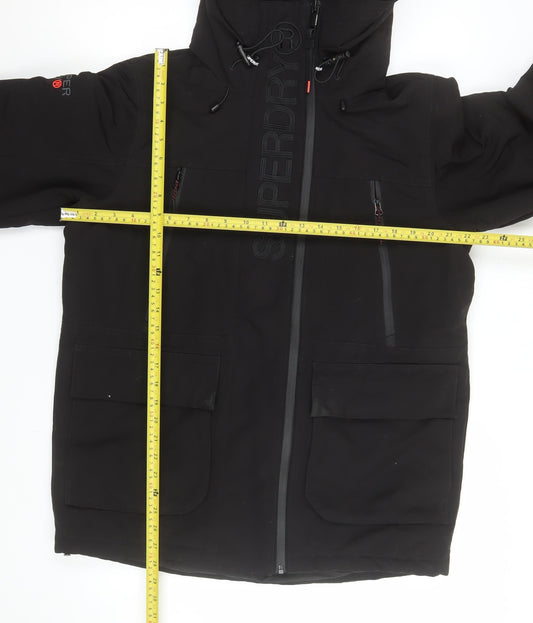 Superdry Men’s Black Medium Windcheater Puffer Jacket Hooded