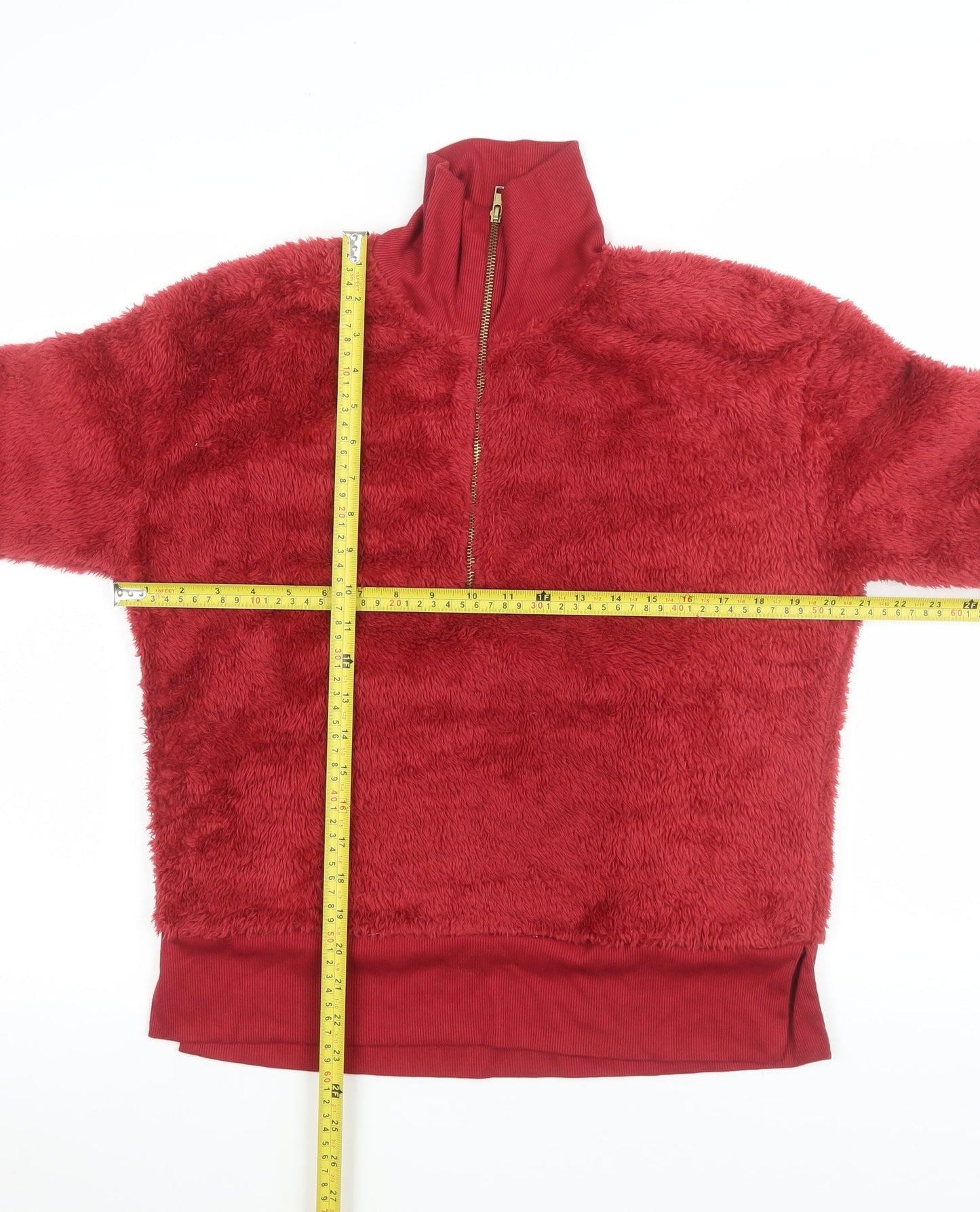 RBX Women Red 1/2 Zip Fleece Pullover Sweatshirt Size S