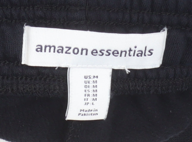 Amazon Essentials Men’s Black Regular Fit Fleece Sweatpants M