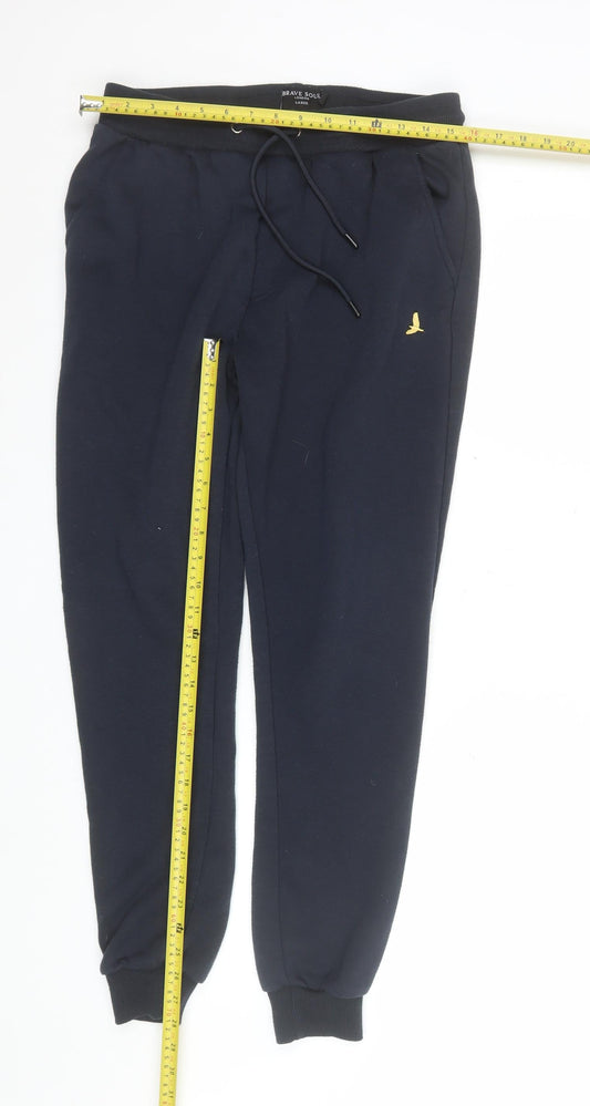 Brave Soul Men's Black Jogger Sweatpants Size L Cotton Blend
