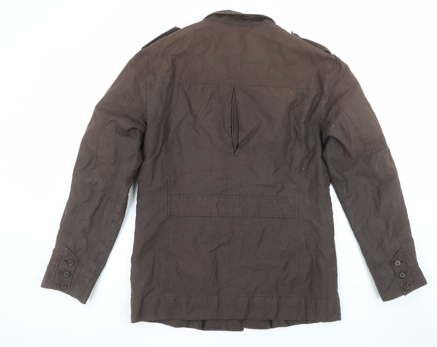 Marks and Spencer Men’s Brown Military Jacket Small 37in Cotton Blend