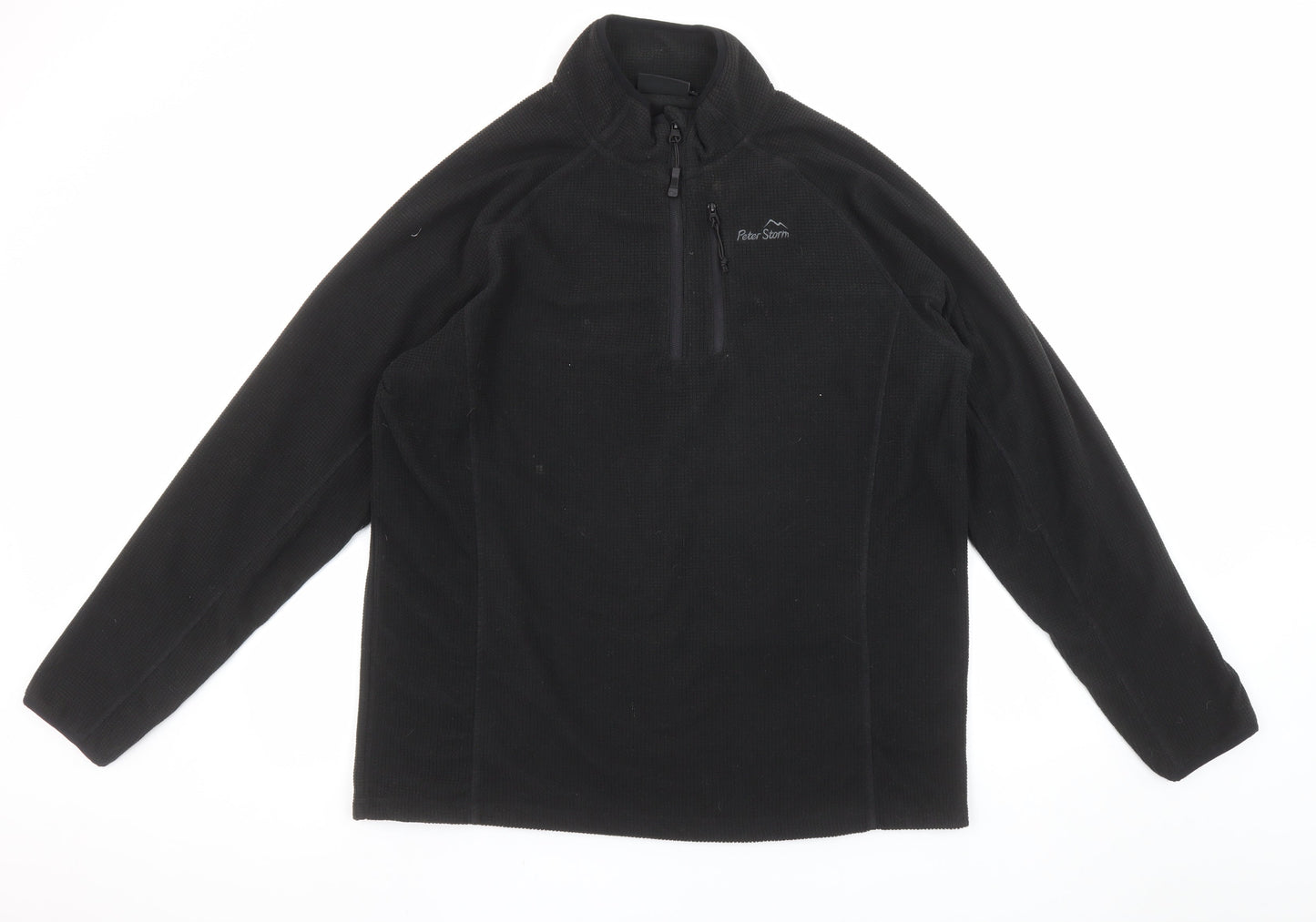 Mens UK L Regular Peter Storm Black Pullover Sweatshirt