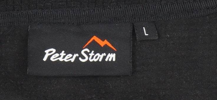 Mens UK L Regular Peter Storm Black Pullover Sweatshirt