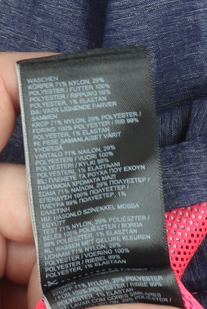 Superdry Womens Blue Windcheater Hooded Jacket Size 14