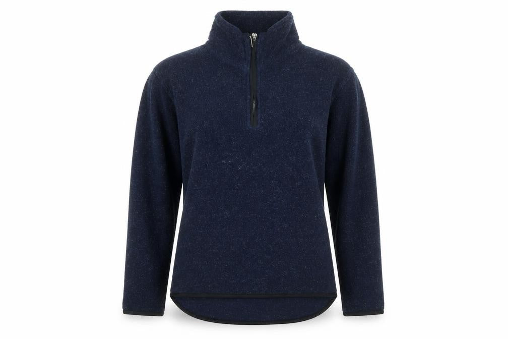 Hot Chilli Women's Navy Blue Fleece 1/2 Zip Pullover Sweatshirt M