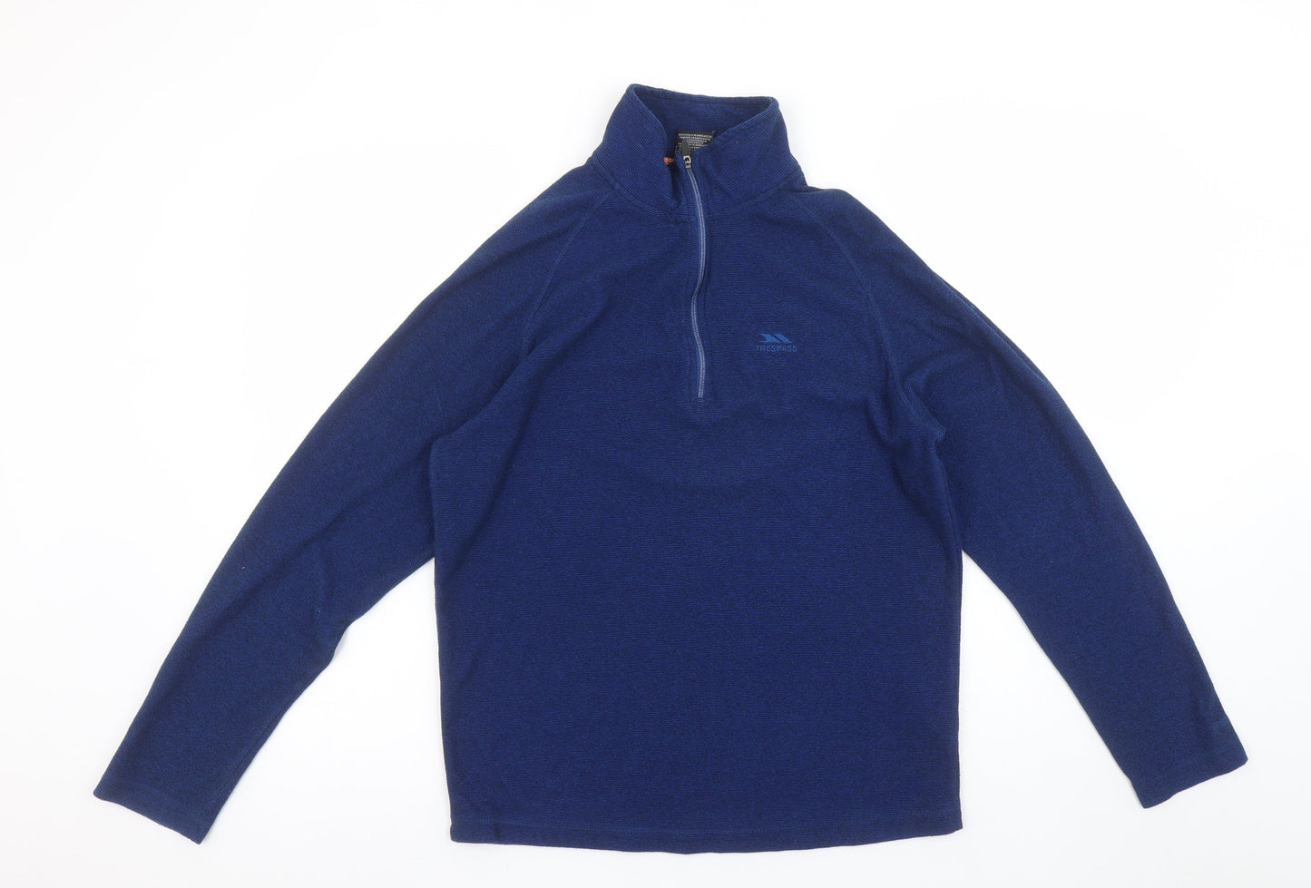 Mens UK S Regular Trespass Blue Pullover Sweatshirt