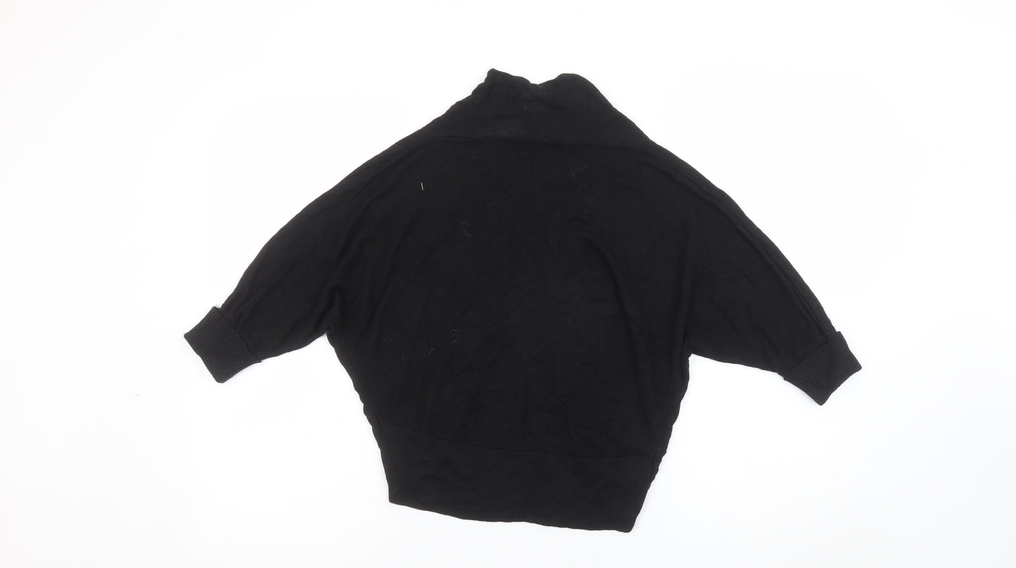Calico Women’s Black Knit Shrug Cardigan M Dolman Sleeve