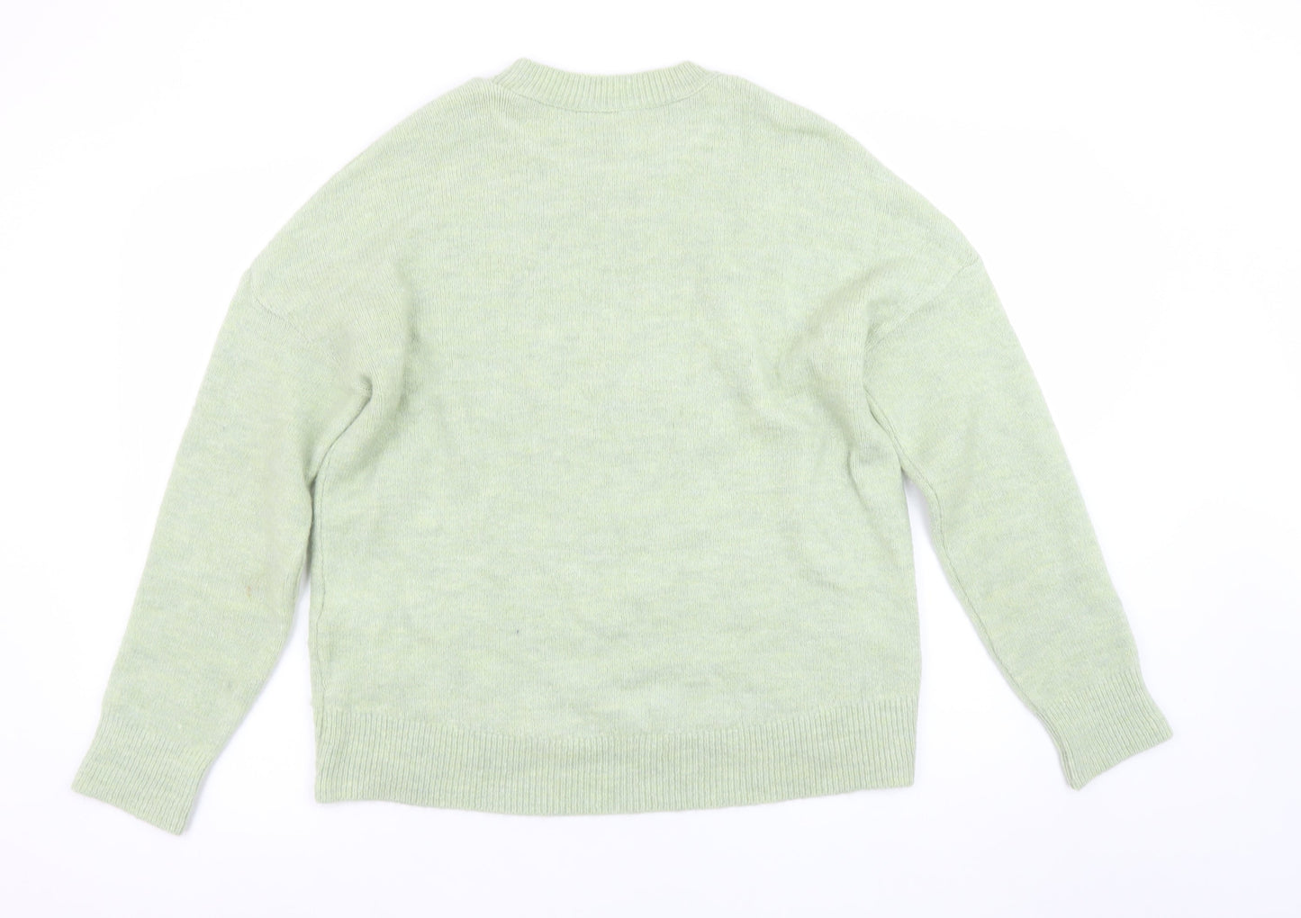 Peacocks Women’s Green Crew Neck Knit Pullover Jumper Size S