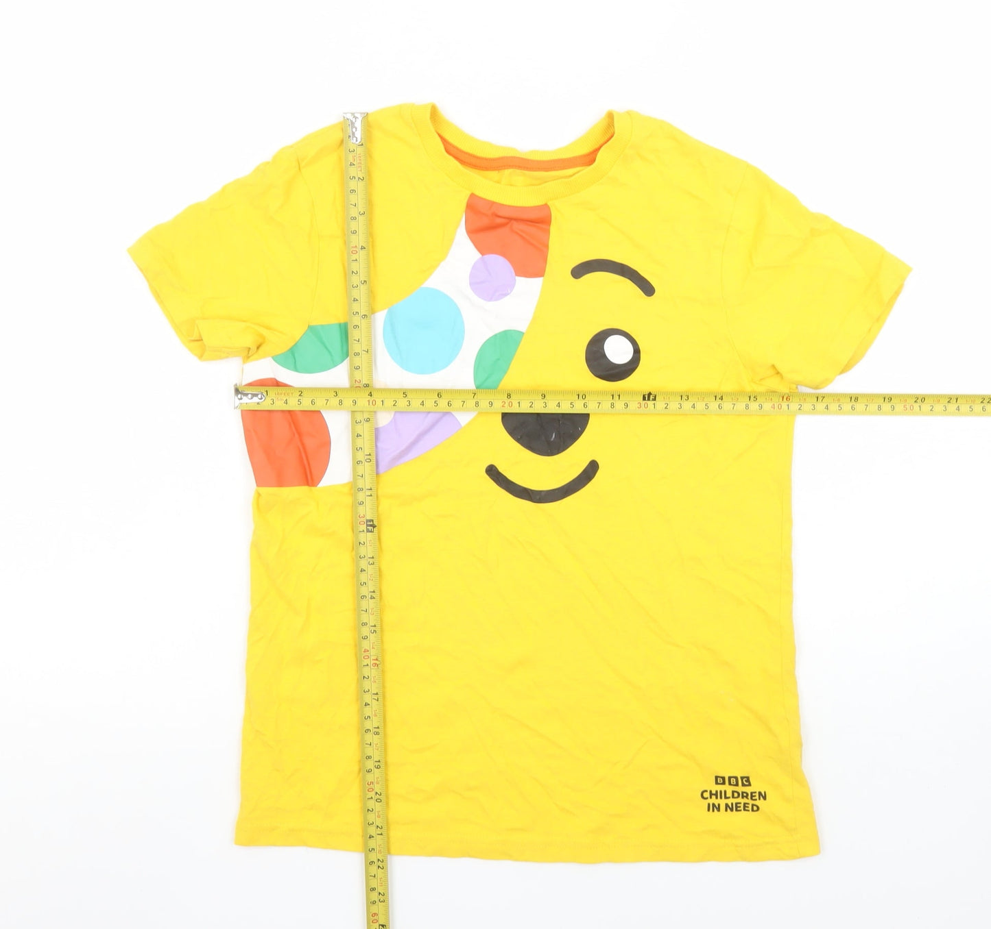 George Girls Yellow BBC Children in Need Pudsey Bear Graphic Cotton T-Shirt 10-11 Years